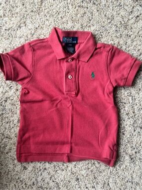 Ralph Lauren Kids Red Polo with Green Pony